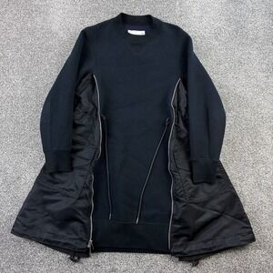 Sacai Sponge Sweat Ma-1 Dress Knee Length V Gazette Side Zipper Double Zip